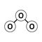 Ozone molecule icon