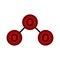 Ozone molecule icon