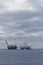 The P-40 Floating Oil Platform and the Dos Tiradentes Flotel attached by a Walkway in calm conditions.