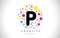 P Bubble Dots Letter Logo Design with Creative Colorful Bubbles.