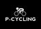 P-Cycling vector logo template black background