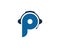 P Letter Podcast Logo Icon Design