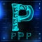 P Letter Vector. Capital Digit. Roentgen X-ray Font Light Sign. Medical Radiology Neon Scan Effect. Alphabet. 3D Blue