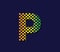 P Megapixels Creative Logo Design Concept