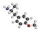 p-methoxyamphetamine (PMA) hallucinogenic drug molecule. Frequently leads to lethal poisoning when mistaken for MDMA (XTC, ecstasy