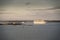 P&O`s Azura in the Solent at sunset