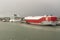 P&O`s MV Britannia, Red Funnel ferry Red Kestrel and K Lines Olympian Highway Southampton