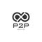 P2P infinity logo design, PP monogram