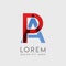 PA logo letters with blue and red gradation