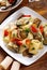 Paccheri Neapolitans with grilled vegetables