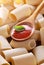 Paccheri, traditional Neapolitan pasta and tomato sauce