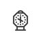 Pace clock line icon