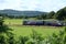 Pacer diesel multiple unit train in countryside