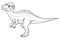 Pachycephalosaurus Cartoon BW