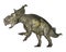 Pachyrhinosaurus dinosaur roaring - 3D render