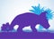 Pachyrhinosaurus  Dinosaurs silhouettes in prehistoric environment overlapping layers; decorative background banner abstract