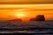 Pacific coast sunset, Big Sur, California, USA.