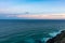 Pacific Ocean from Cape Byron in Australia at sunset