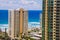 Pacific Ocean and high-rise buildings in Surfers Paradise