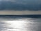 Pacific ocean sea and cloudscape with ominous clouds