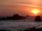 Pacific Ocean sunset near Crescent City California