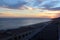 Pacific ocean view down the coastline from a luxury resort in Los Cabos, Cabo San Lucas, Mexico