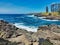 Pacific Ocean Waves on Aged Rocks, Kiama, Australia