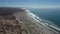 Pacific ocean waves in Scorpion Bay San Juanico Baja California Sur Mexico aerial panorama