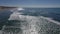 Pacific ocean waves in Scorpion Bay San Juanico Baja California Sur Mexico aerial panorama