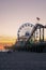 Pacific Park during sunset time. Family amusement park on Santa Monica Pier.