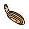 pacific razor clam color icon vector illustration