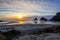 Pacific sunset in the Heceta Lighthouse area, Oregon