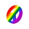 Pacific symbol in rainbow colors cartoon icon