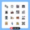 Pack of 16 Modern Flat Color Filled Lines Signs and Symbols for Web Print Media such as autumn, house, refund, building, real