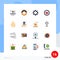 Pack of 16 Modern Flat Colors Signs and Symbols for Web Print Media such as help, mosque, biology, hand, fingers