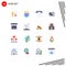 Pack of 16 Modern Flat Colors Signs and Symbols for Web Print Media such as party, dis, headphone, celebration, device