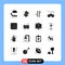 Pack of 16 Modern Solid Glyphs Signs and Symbols for Web Print Media such as gallery, game, bamboo, device, natural