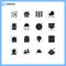Pack of 16 Modern Solid Glyphs Signs and Symbols for Web Print Media such as iot, party, items, decoration, balloon