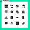 Pack of 16 Modern Solid Glyphs Signs and Symbols for Web Print Media such as window, computer, paper, tool, perforator