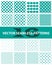 Pack of 16 turquoise vector seamless patterns