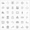 Pack of 36 Universal Line Icons for Web Applications circle, gear, dollar man, cross, chat