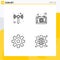 Pack of 4 Modern Filledline Flat Colors Signs and Symbols for Web Print Media such as technology, interface, camera, picture,
