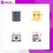 Pack of 4 Modern Flat Icons Signs and Symbols for Web Print Media such as hosting, house, internet, shield, plan