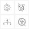 Pack of 4 Universal Line Icons for Web Applications arrow, share, arrow, call, arrow