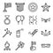 Pack of 4th July Linear Icons