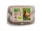 Pack of 6 Fresh Chicken Bio Eggs in Polish Carrefour Isolated