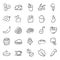 Pack Of Bakery Items Doodle Icons