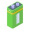 Pack battery icon isometric vector. Charge energy