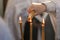 A pack of Church candles is lit from a single candle