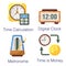 Pack Of Clock Flat Icons